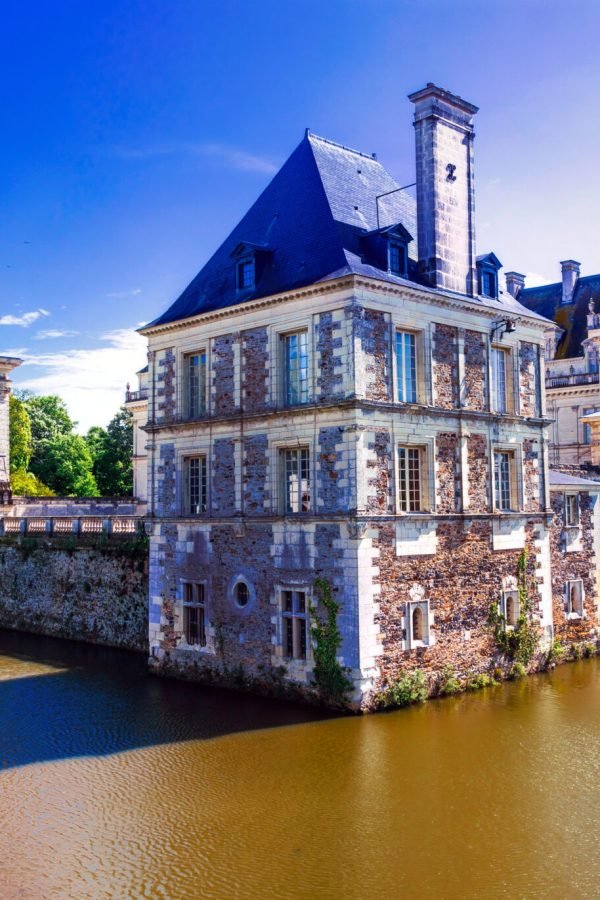 Beautiful castles of Loire valley - elegant Chateau de Serrant.